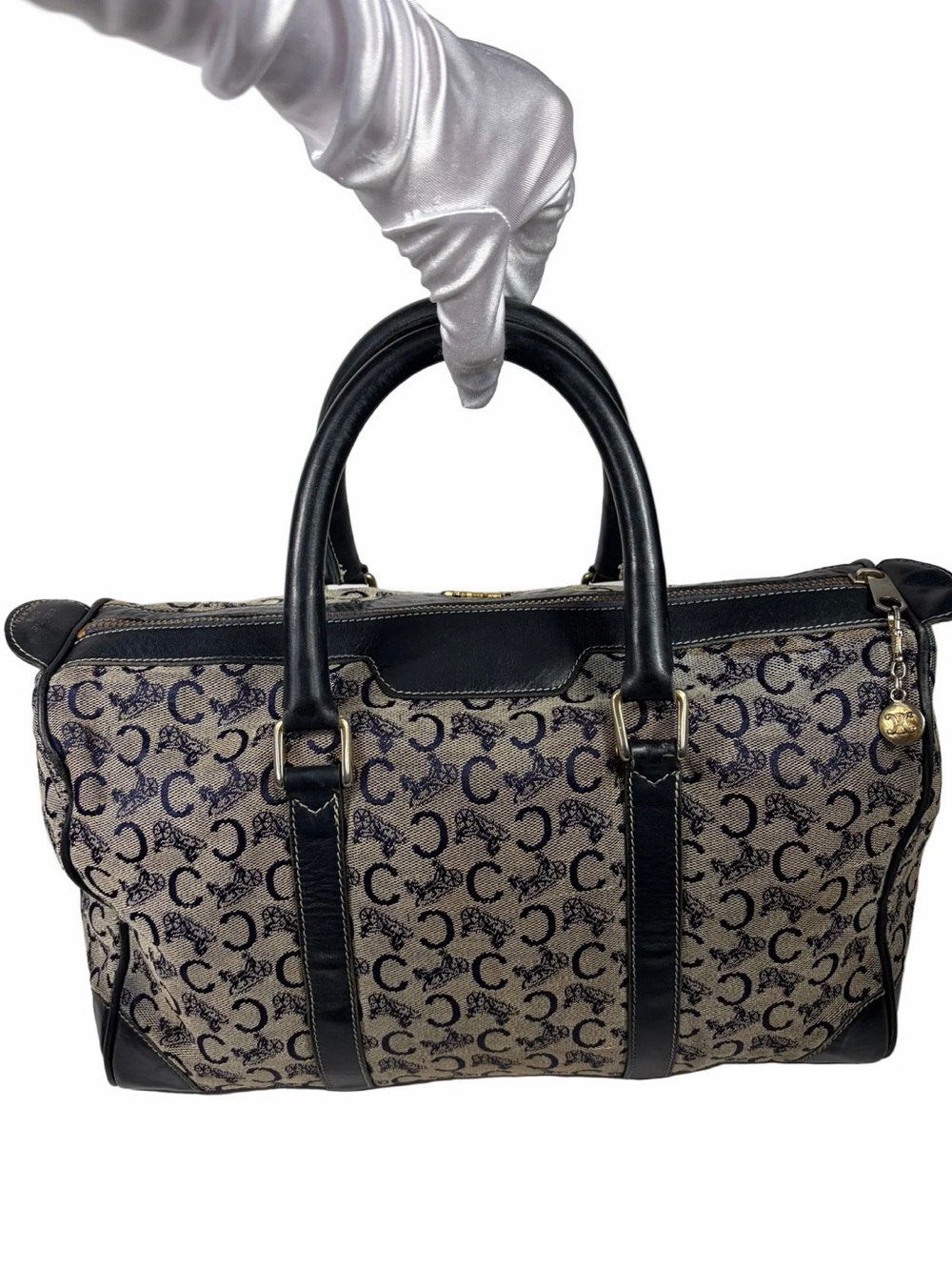Authentic Vintage Celine C Sulky Monogram Boston Bag - Picture 2 of 12